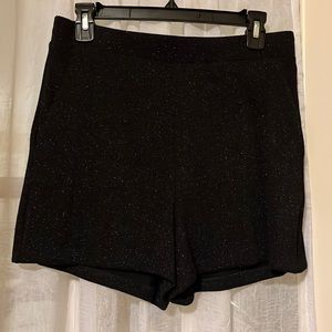 Sparkly black shorts from Express with pockets!